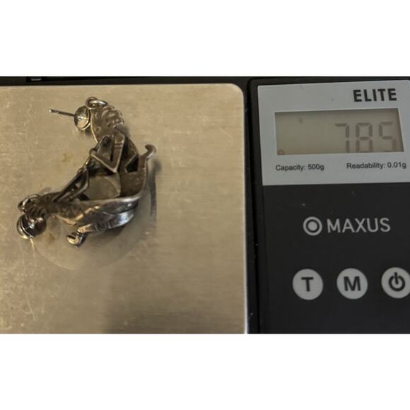 Sterling Silver 925 Southwest Kokopelli Dangle Earrings 7.85 G / 1.5 In - Picture 4 of 4